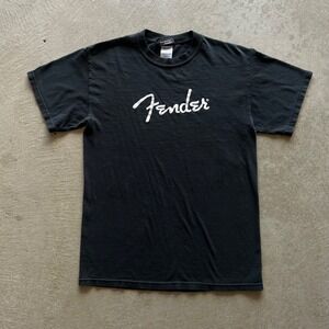 Vintage 90s Fender Guitar Shirt Size Medium Black The Rock and Roll Lifestyle